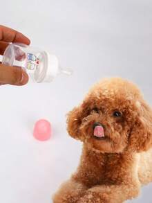 1个60毫升宠物塑料奶瓶，卡通图案，硅胶奶嘴，适用于猫狗 - 60毫升 - 查看 4