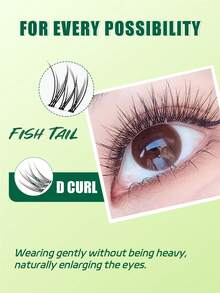Miss Wink 144片透明假睫毛，12毫米3D逼真便携手工制作，易于DIY组合，适合外出、派对、日常佩戴，是送给女性和女孩的绝佳礼物。 - C - 查看 4