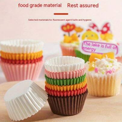 100/2000 Giấy lót bánh cupcake dùng một lần, cốc nướng bánh muffin chống dầu, cốc giấy đựng bánh, khuôn nướng chống dính phù hợp cho bánh cupcake, muffin và các bữa tiệc.