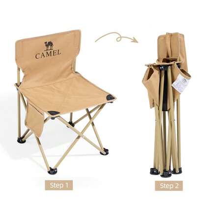 CAMEL CROWN Ghế gấp ngoài trời, dùng cho cắm trại và gia đình, nhẹ, di động, bền, có chức năng gấp gọn, có ngăn chứa đồ.