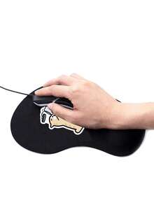 Tapis de souris avec support pour poignet ergonomique, motif mignon de chat au travail, coussin de support pour poignet ergonomique en EVA, tapis de souris en mousse à mémoire de forme antidérapant, tapis de souris confortable avec un support pour poignet lisse, repose-poignet de bureau confortable et agréable à la peau, protecteur de bureau, convient pour le jeu, le bureau, les ordinateurs de bureau, les ordinateurs portables et l'usage domestique, cadeau de saison des diplômes, cadeau parfait pour la Saint-Valentin, la Fête des mères, la rentrée scolaire, le printemps - Modèle 1 - Voir 3