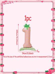 1 quả bóng bay hình số "1" chủ đề dâu tây, kích thước 42 inch, bằng giấy bạc, thích hợp cho tiệc sinh nhật, tiệc sinh nhật lần thứ nhất, trang trí tiệc sinh nhật lần thứ nhất. - Nhiều màu - Xem 6