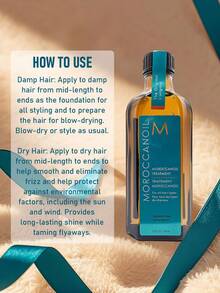 Moroccanoil 摩洛哥油 100ml/3.4 Oz | 滋養保濕護髮油 | 富含維生素E與必需脂肪酸 | 恢復光澤、柔軟與順滑 | 改善頭髮易梳理度與毛躁控制 - 100ml - 查看 4