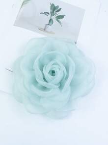 Handmade Exaggerated Multi-Layer Rose Tulle Flower Brooch, Hair Clip, Hat, Clothing Decoration For Women - Camellia - View 42