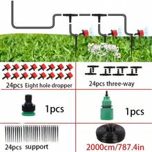自动灌溉系统套件，配备 1/4 英寸塑料和欧式螺纹接头 - 重型设计，适用于盆栽植物、草坪、花园、农业滴灌和喷灌系统以及微型浇水设备 - 灌溉套裝 - 查看 8