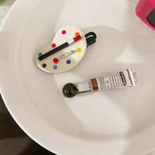 2pcs Cute Artificial Art Watercolor Pigment ,Mini Hair Claw Clips  Bb Clip Side Bangs Clip Headpiece Hairpin - 2 cái màu xanh lá cây - Xem 9