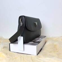 Bolso de hombro elegante para mujer con correa de cadena, diseño clásico - Bolso cruzado de moda, adecuado para uso diario - Negro - Ver 5