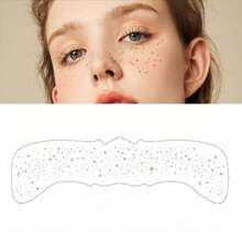 Set de 6/3/1 - Pegatinas de tatuaje facial temporal con estrellas plateadas brillantes y puntos, fáciles de crear un aspecto natural de pecas de maquillaje - Multicolor - Ver 6
