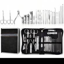 Set de Manicura 26-en-1 Rosa Kit Profesional de Pedicura Kit de Cortauñas Herramienta de Eliminación y Lima de Uñas - Herramientas de Cuidado de Uñas Duraderas y Portátiles para Uñas de Manos y Pies Kit de Aseo con Estuche de Viaje Lujoso y Mejorado - Multicolor - Ver 7