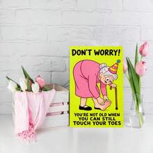 1PC Rude Birthday Cards Ladies Friendship Cards, Funny Aging Cards Friends Girlfriends Family Wife, Prank 50 Year Old 60 Year Old 70 Year Old 80 Year Old 90 Birthday Gift Mom Grandma, Happy Birthday Card Elderly Woman, Birthday Card, Best Gift For Him/Her - View 4