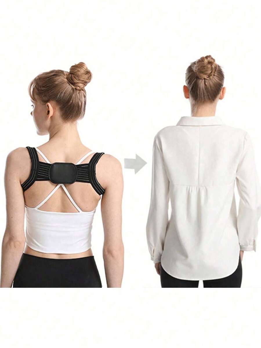 1pc Shoulder Support Band, Chest Muscle Expansion Pushup Shoulder Opener Straight Back Chest Workout Band - M Black - View 1