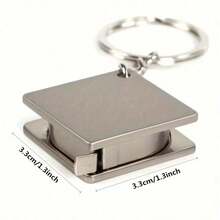 Measuring Tools Stainless Steel Retractable Ruler Tape Measure Keychain Key Ring Gauging Tools Keyring Pull Ruler For Men - Multicolor - View 6