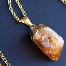 Bộ 3 mặt dây chuyền đá thạch anh tím tự nhiên và thạch anh vàng, đá thô không đều, trang sức thủ công mạ vàng, đá quý cân bằng luân xa, thanh lọc năng lượng Reiki, liệu pháp tâm linh, quà tặng tinh tế cho phụ nữ. - nhiều màu - Xem 10