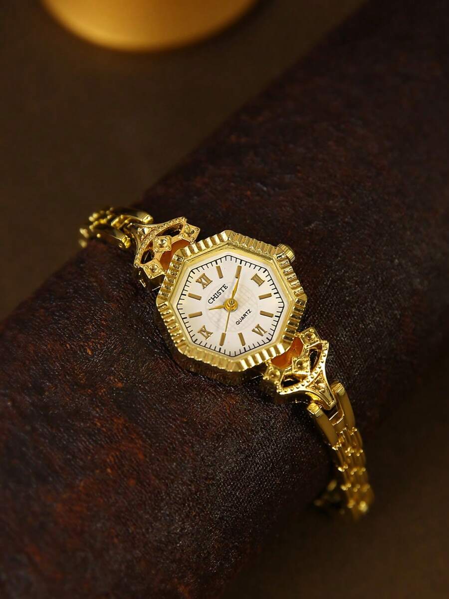 The Gold Bracelet Style Women's Quartz Watch Is Exquisite And Elegant Suitable For Daily Matching And The Best Choice For Gifts - Gold - View 1