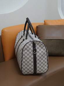 Borsa da viaggio casual-chic, elegante, orientata al business, in pelle PU stampata con cerniera, manici di trasporto doppi con tracolle regolabili, ottima come regalo. - Avorio - Visualizzare 6