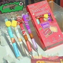 1 Set Of 1pc, 0.5mm Black & Blue Ink Erasable Ballpoint Pen, School & Office Supplies, Cute & Kawaii Pen Set, Random Style (Bagged) - Sets - View 6