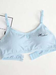 6-Pack Teen Girls' Training Bras With Removable Pads - Wireless Sling Crop Tops, Breathable Summer Undergarments For 13-18 Years Old - A - 查看 8