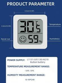2 件/1 件电子温度计，直观的温度和湿度显示，适用于室内、室外、卧室、餐厅、办公室、爬虫栖息地 - 彩色 - 查看 9