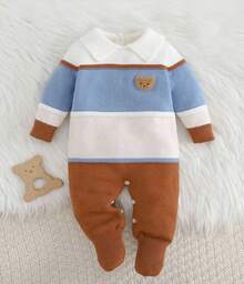 Nika Baby Baby Knitted Jumpsuit Mateo - Nhiều màu - Xem 2