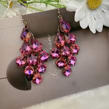 一对波西米亚流苏度假风手工优雅复古玻璃珠耳环，简约百搭创意夸张耳环，适合日常佩戴和度假，女士 - 黑色 - 查看 7