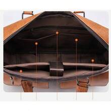 Men Briefcase - 卡其色 - 查看 4