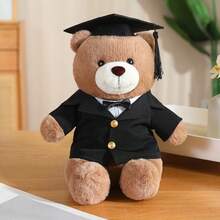 可爱30厘米毕业礼物泰迪熊毛绒娃娃，身穿学位服，柔软填充娃娃，大学毕业生纪念品，送给大学生、同学的毕业季礼物 - 30公分 - 查看 15