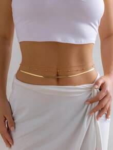 1条简约优雅的金色多层腰链，时尚百搭，适合各种节日、音乐节、派对、宴会、舞会等场合，也是送给朋友的绝佳礼物。 - 金色 - 查看 5