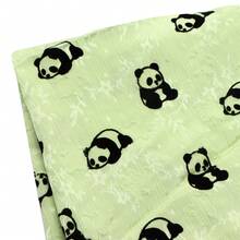 Velvet Cute Patten-PAnda ,Flower & Leaves Sheared Carved Chiffon Fabric | 59.05x19.68 Inch ,Panda Pattern | DIY Bows, Party Capes & Photo Backdrops Perfect For Quilting,Home Textile Sewing,DIY Wallet ,Pouches,Bag Making,Pillow,Quilts And DIY - Default - View 5