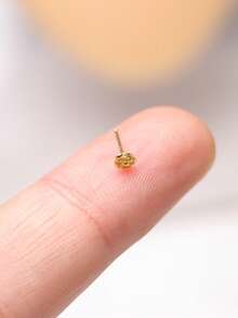 1件装花朵鼻钉，925纯银材质，女士鼻部穿孔饰品 - rose flower - 查看 2