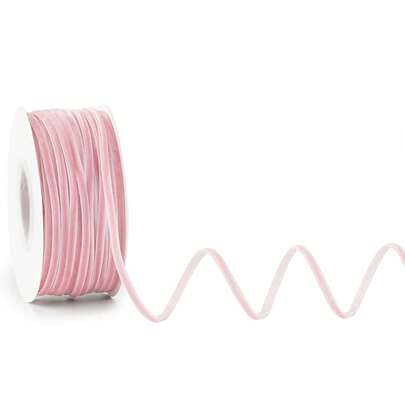 1/8 Inch White Flocked Ribbon, Fine Milky White Vintage Satin Ribbon, Suitable For: Wedding Invitations, Gift Wrapping, Party Box Decoration, 5 Yards (3mm) Tag Decoration Ribbon, Excluding Paper Spool