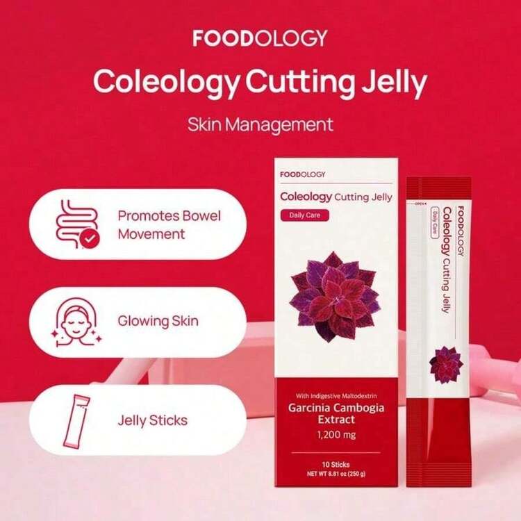 [FOODOLOGY] Coleology CuttingJelly 10days - Garcinia Cambogia (HCA), ChiaSeeds Collagen,Hyaluronic Acid,PomegranateFlavored 8.81 Oz /10 Sticks - 3 件裝 - 查看 12