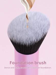 MAANGE 7件套专业化妆刷套装，包含4支铝合金化妆刷+1个收纳袋+2个配件（粉底刷、散粉刷、腮红刷、遮瑕刷、修容刷、高光刷），适用于液体、膏状和粉状产品，可用于妆前打底、晕染和面部彩妆，适合女士和女孩居家或外出使用。 - 彩色 - 查看 9