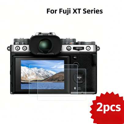 2pcs 0.3mm 9H Hardness High Definition Tempered Glass Screen Protector For X-T Series Cameras, Anti-Bubble, Anti-Fingerprint, Anti-Scratch, High Clarity, Screen Protective Film, Camera Screen Accessories Suitable For Tech Enthusiasts