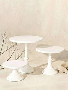 1pc Metal Cake Stand, 8/10/12 Inch White Tall Dessert Display Rack, Suitable For Wedding, Birthday Party, Buffet Table And Tea Break, High Iron Cake Tray, Can Display Pastries, Cupcakes And Used As Table Decoration - Multicolor - View 2