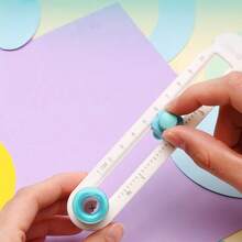 1pc 360 Degree Manual Circle Cutter, Precise Adjustable Radius, Planner, DIY, Paper Craft Card Round Cutting Tool, Desktop Handmade Creation Efficient Circle Knife, Can Cut Circular Rings And Perfect Circles, Portable Design, Precise Circular Control, Improve Creation Efficiency - White - View 7