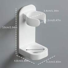 No Drill Adhesive Mount - Bathroom Organizer, Space-Saving Toothbrush Holder, Compatible With 98% Toothbrushes (Standard Brushes), Bathroom Or Kitchen Countertop Storage, Compact Holder, Secure Mounting, Wallmounted Holder, Apartment Essentials - Multicolor - View 5