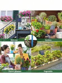 Hệ thống tưới nhỏ giọt năng lượng mặt trời chất lượng cao dành cho vườn - Nhiều chế độ hẹn giờ, bộ tưới cây tự động, hỗ trợ tối đa 10 chậu cây, có bộ điều khiển sạc năng lượng mặt trời và chỉ báo mực nước, thích hợp cho vườn trong nhà và ngoài trời, dung lượng pin 1500mAh. - A - Xem 8