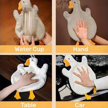 Kitchen Hand Towel, Quick-Drying, Hanging Hand Towel Kitchen, Bathroom, And Bedroom, Cleaning Supplies, Home Gadgets, 1 Piece, Cartoon Goose Hand Towel, Duck, Highly Absorbent - White - View 5