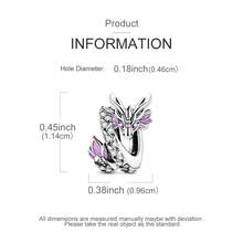 Mặt dây chuyền hình rồng bằng bạc 925, phù hợp với vòng tay hoặc dây chuyền nguyên bản, món quà trang sức DIY cổ điển tinh tế dành cho gia đình. - AKSC423 - Xem 4