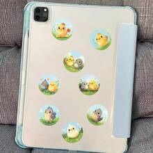 500pcs/Roll, Round Self-Adhesive Envelope Seals Stickers, Scrapbooking DIY Decoration Stickers, 10 Different Cute Chick Patterns, Back To School BUJO Planner Collage Materials, Halloween Christmas Gift Packaging Seals, Vintage Photo Album, Storage Jar Gift Box Decoration - Multicolor - View 4