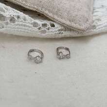 1对精致铜锆石耳环，奢华小众高端耳环 - 彩色 - 查看 8