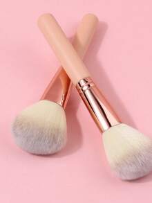 2pcs Premium Soft Large Makeup Brushes, Suitable For Powder, Blush, Contour, Loose Powder, Face Makeup Tools - Apricot - View 7