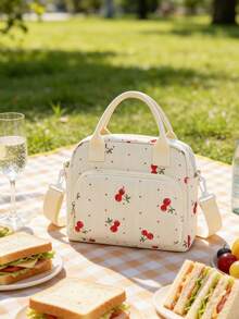 Sac isotherme de pique-nique portable pour l'extérieur, boîte à bento de grande capacité, essentiel pour le travail, le pique-nique et les voyages - Multicolore - Voir 4