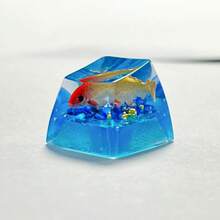 1pc Resin Drop-Gel Transparent Personalized Koi Fish Goldfish Keycaps For Underwater World Cross-Axis Mechanical Keyboard Keycaps - 1 Piece - View 10