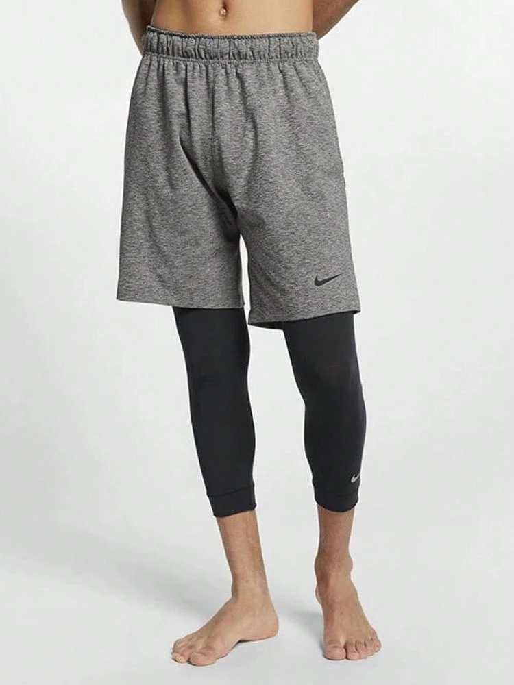 Nike Logo Print Elastic Waist Loose Fit Casual Shorts Men's Dark Grey - Dark Grey - View 1