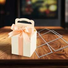 Creative Gift Box Dies, DIY Scrapbooking Album And Embossing Stencil, Greeting Card Making Tool, Card Paper Cutting Crafts ,Gift Card Making Template Die Cuts. - Silver - View 2