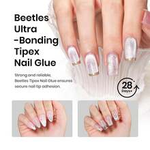 Beetles Solid Nail Glue Gel, Tipex Soft Nail Tips Super Strong Glue For Acrylic Nails, Fake Nails & Press On Nails, Spring Nail Art, UV Light Required - 2 lọ keo dán móng Tipex dạng gel, mỗi lọ 20g. - Xem 3