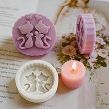 2pcs Cat Lovers Soap Molds, Craft Art Silicone Soap Mold, DIY Handmade Soap Candle Resin Craft Supplies Melt And Pour Soaps Designer - Cat Soap Mold - View 8