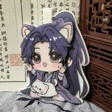 1件《魔王始祖》主题吊坠，墨色，楚晚宁可爱卡通背包挂件，钥匙扣，毛毡挂饰，BL粉丝周边，生日/节日礼物 - 彩色 - 查看 2