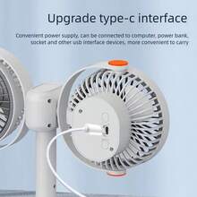 新款双头桌面风扇，桌面空调风扇，家用电风扇，办公桌风扇，USB充电，适用于露营、徒步旅行、办公室、家庭、客厅 - 卡片夾式 - 查看 10